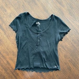 Hollister black crop top size medium